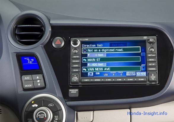 Скрытые настройки меню автомобиля Honda Insight с штатной навигацией