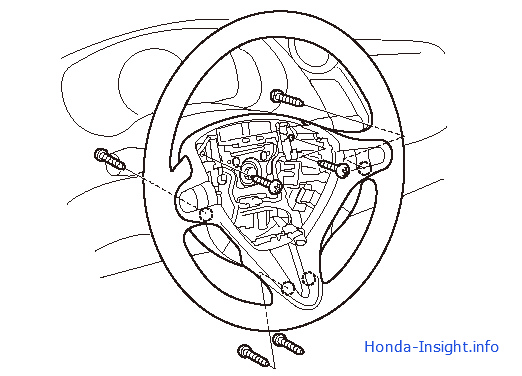 Проверка и замена комбинированного выключателя круиз-контроля Honda Insight