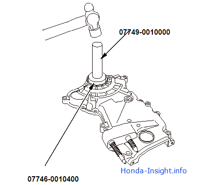 Установка сальника картера цепи привода Honda Insight