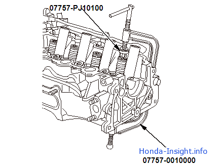 Установка клапана головки блока цилиндров, пружины, уплотнений клапанов Honda Insight