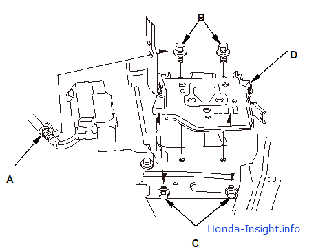 Замена кронштейна опоры трансмиссии Honda Insight