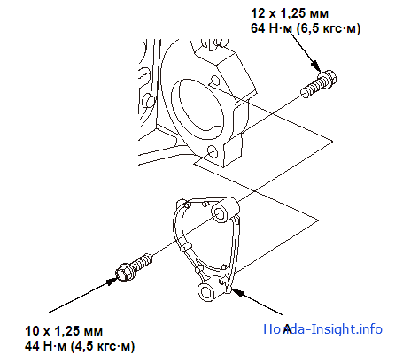 Снятие и установка крышки блока двигателя Honda Insight