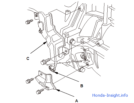 Снятие коленчатого вала и поршней Honda Insight