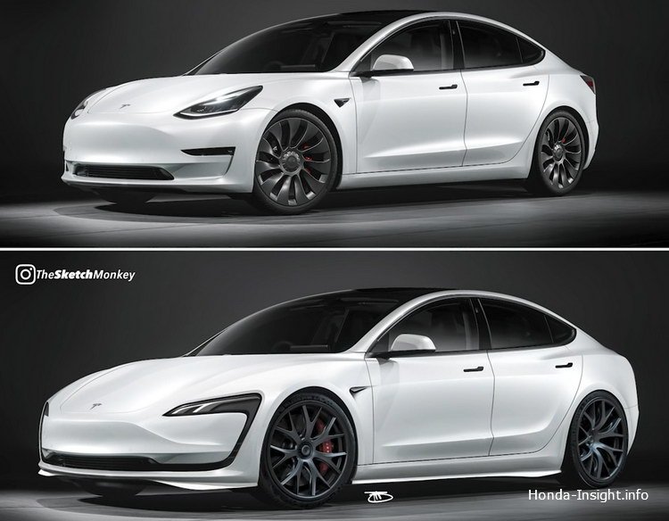 Как может выглядеть Tesla Model 3 следующего поколения